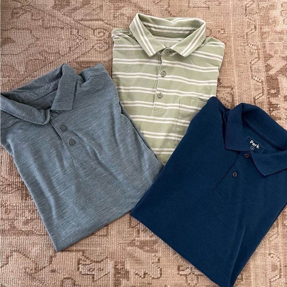 Patagonia, smartwool set of polos
